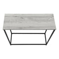 Accent Table, Console, Entryway, Narrow, Sofa, Living Room, Bedroom, Grey Laminate, Black Metal, Contemporary, Modern Grey Particle Board