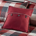 6 Piece Reversible Plaid Daybed Cover Set Red Daybed Red Microfiber