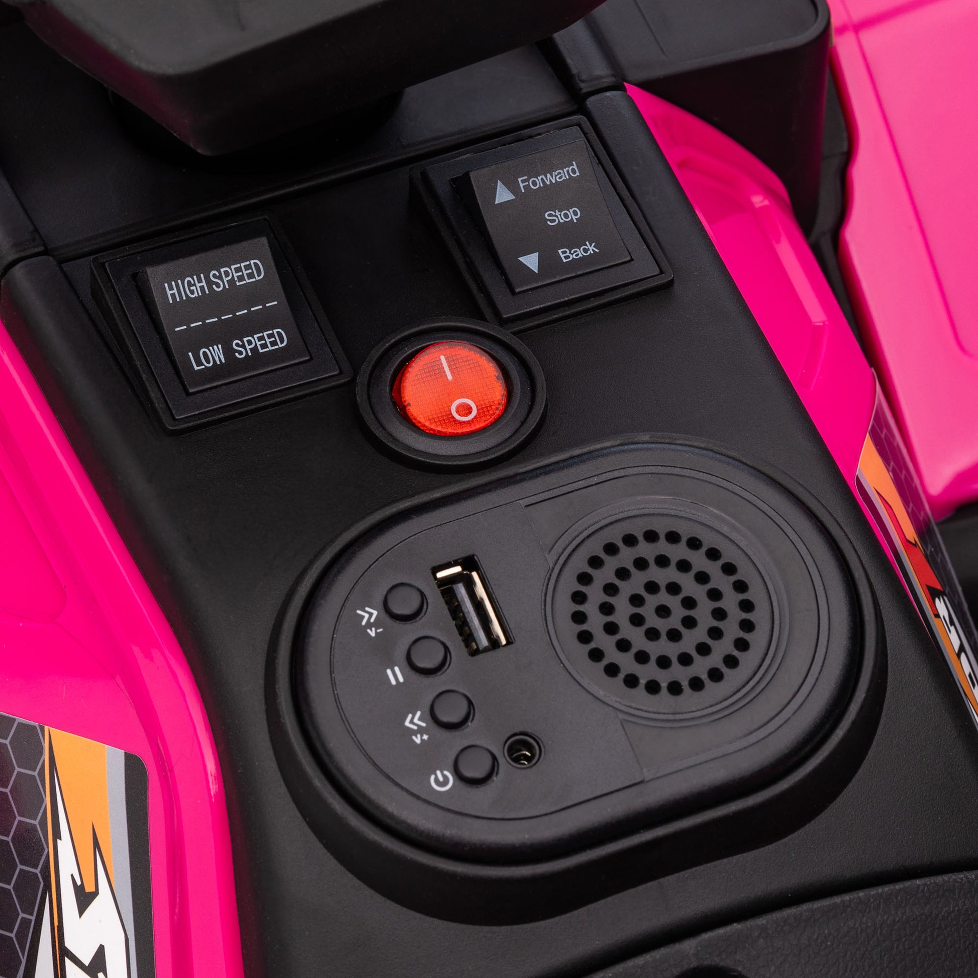 peg perego pink 4 wheeler Aosom 12V Kids Atv Battery Operated With Aux Port & Usb, Kids 4 Wheele