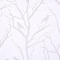 Grommet Top Sheer Bird On Branches Burnout Window Curtain Only 1 Pc Panel White Polyester