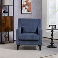 Coolmore Modern Accent Chair,Upholstered Armchair With Scooped Arms For Bedroom,Apartment,Studio,Office,Waiting Room Blue Corduroy Blue Primary Living Space Foam Corduroy