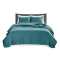 2 Piece Quilt Set Teal Twin Twin Xl Twin Teal Microfiber