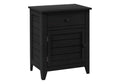 Accent Table, Nightstand, Storage Drawer, End, Side Table, Bedroom, Lamp, Storage, Black Veneer, Transitional Black Mdf