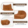 Floor Sofa Bean Bag Chair For Adults Fireside Bean Bag Lounger Memory Foam Chair For Home, Office, Apartment Or Gaming Venue Caramel Polyester Primary Living Space Firm Art Deco Armless Foam Polyester Blend