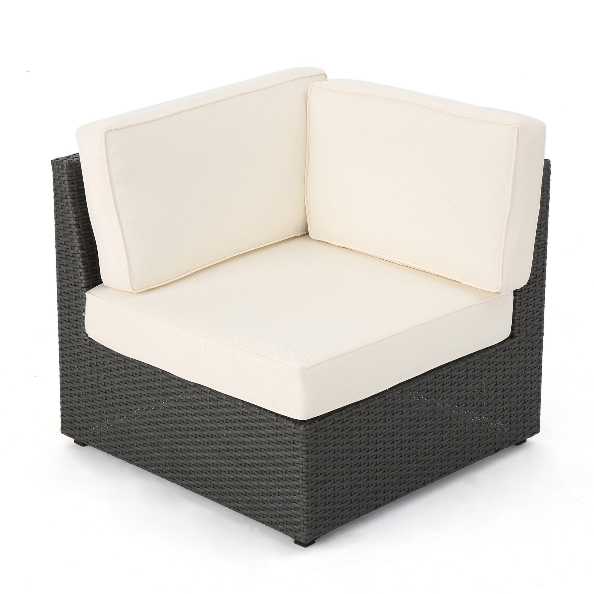 Santa Cruz Corner & Table Grey Pe Rattan Iron