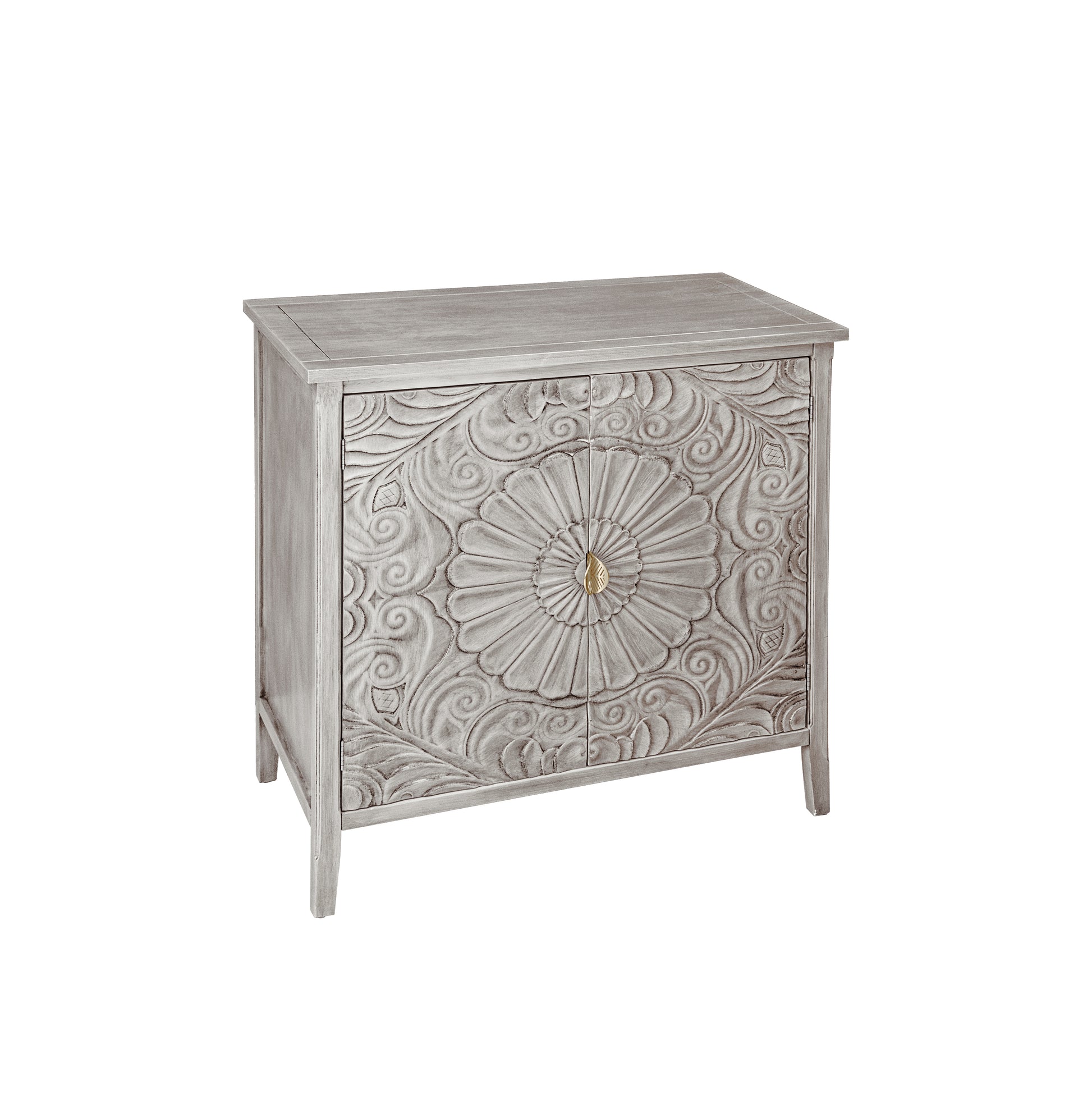 2 Door Cabinet, American Furniture, Suitable For Bedroom, Living Room, Study Light Grey Mdf