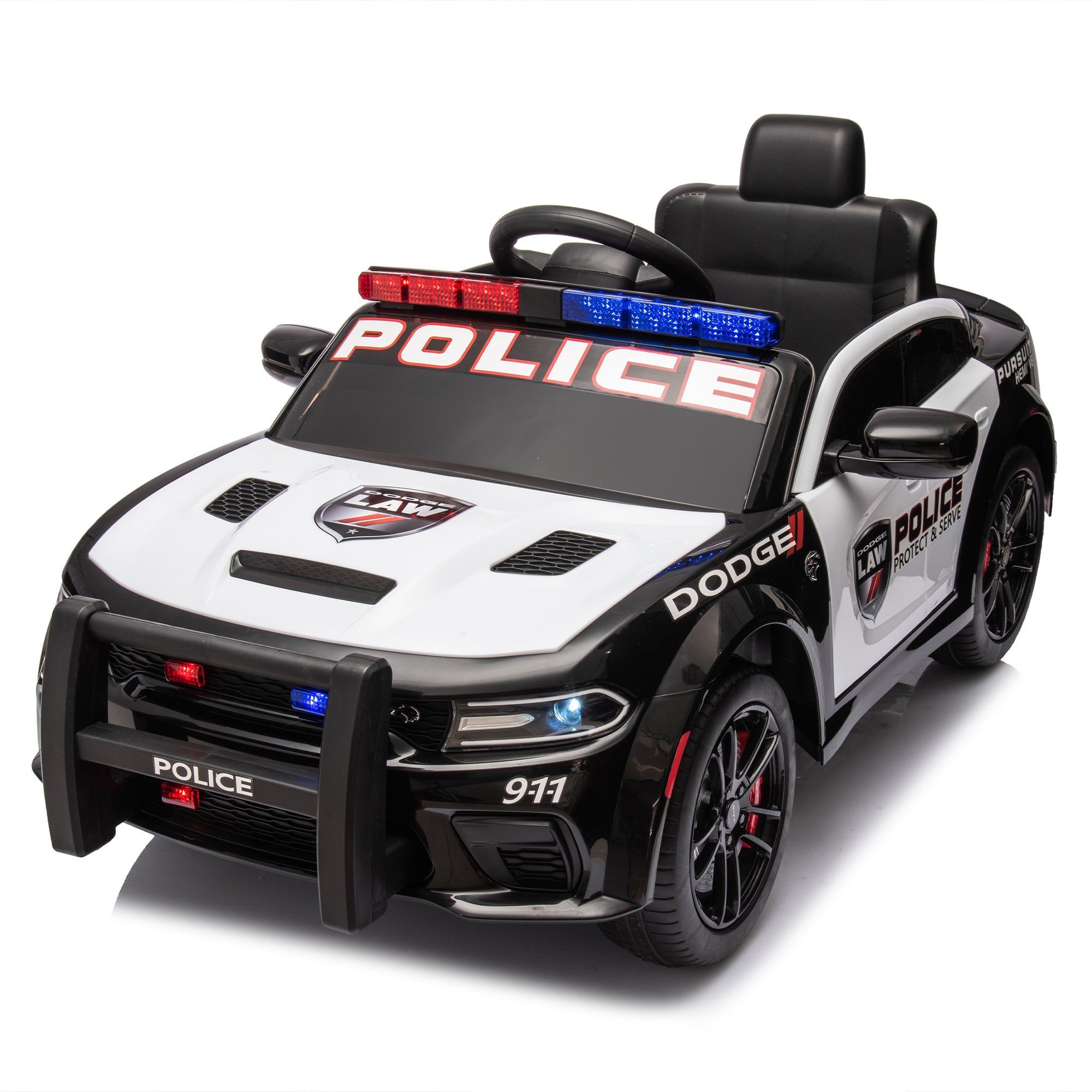 ミニカー Dodge Police Car Ride-On Toy Licensed Dodge Charger,12V Kids Ride On Police Car W Parents Remote Co