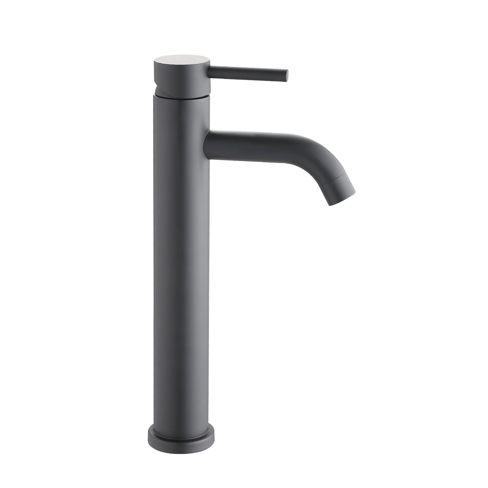 Bathroom Modern Tall Faucets Single Handle One Hole Lavatory Bathroom Sink Faucet Matte Black Cartridge Valve Bathroom 1 Hole Faucets Stainless Steel