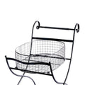 Well Designed Metal Utility Cart & Stand, Black Black Steel