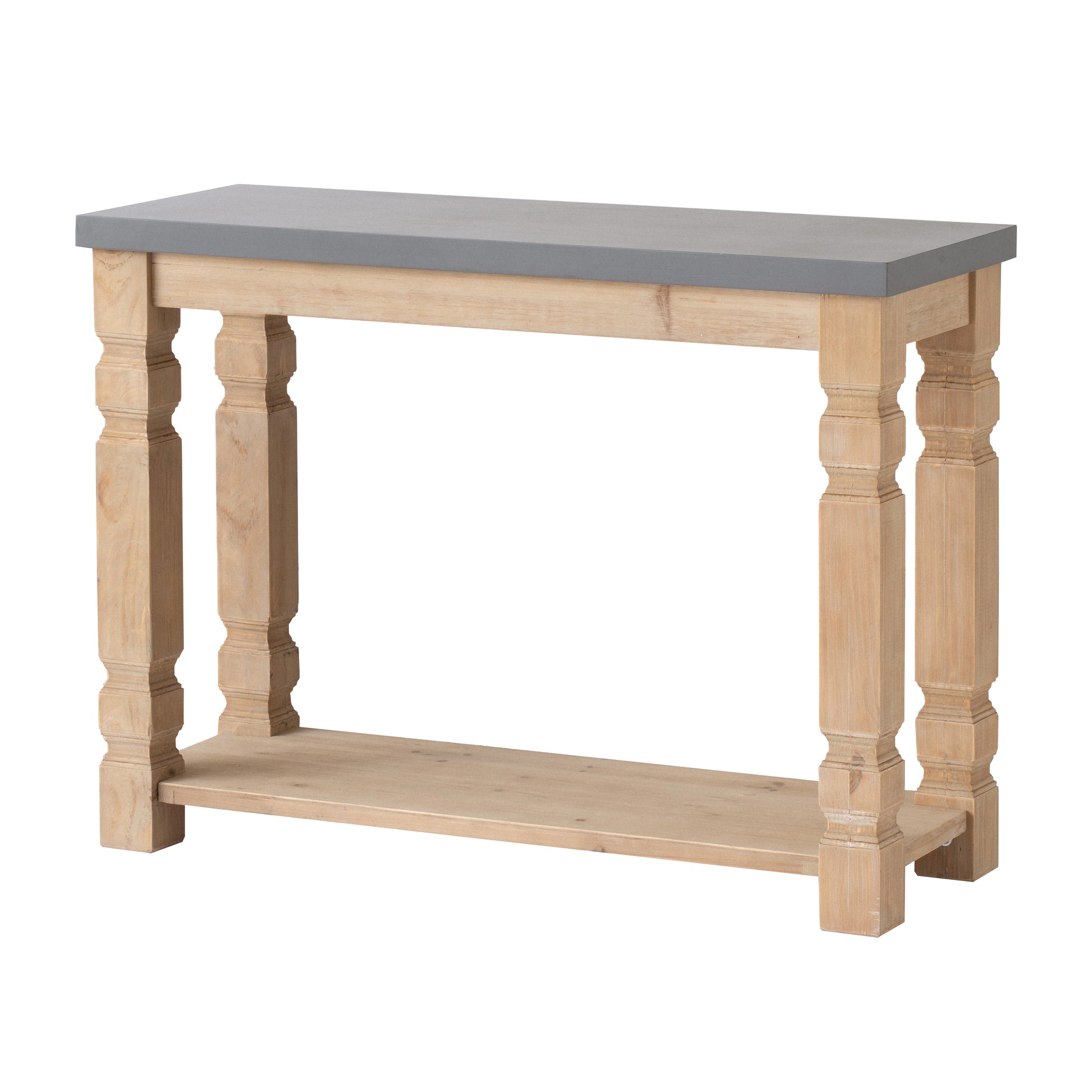42X15.7X31" Console Table Brown Gray Wood