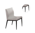 Ivory2Pcs Side Chairs Dining Room Furniture Black Metal Frame Padded Seat Dining Chair Contemporary Style Black Ivory Dining Room Classic,Contemporary,Modern,Ultra Modern Side Chair Solid Back Set Of 2 Metal