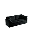 Sofa Set Of 2 Chenille Couch, 2 3 Seater Sofa Set Deep Seat Sofa, Modern Sofa Set For Living Room, Black Chenille Black Chenille 5 Seat