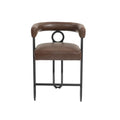 Coolmore Bar Stools Set Of 2, Modern Bar Stool With Back, Black Metal Frames, Upholstered Bar Stools For Kitchen Island, Pub, Club Dark Brown Pu Dark Brown Dining Room Foam Pu Leather