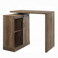 Rustic Oak 9 Bottle Bar Table With Sliding Barn Door Rustic Dining Room Rectangular Paper Composite