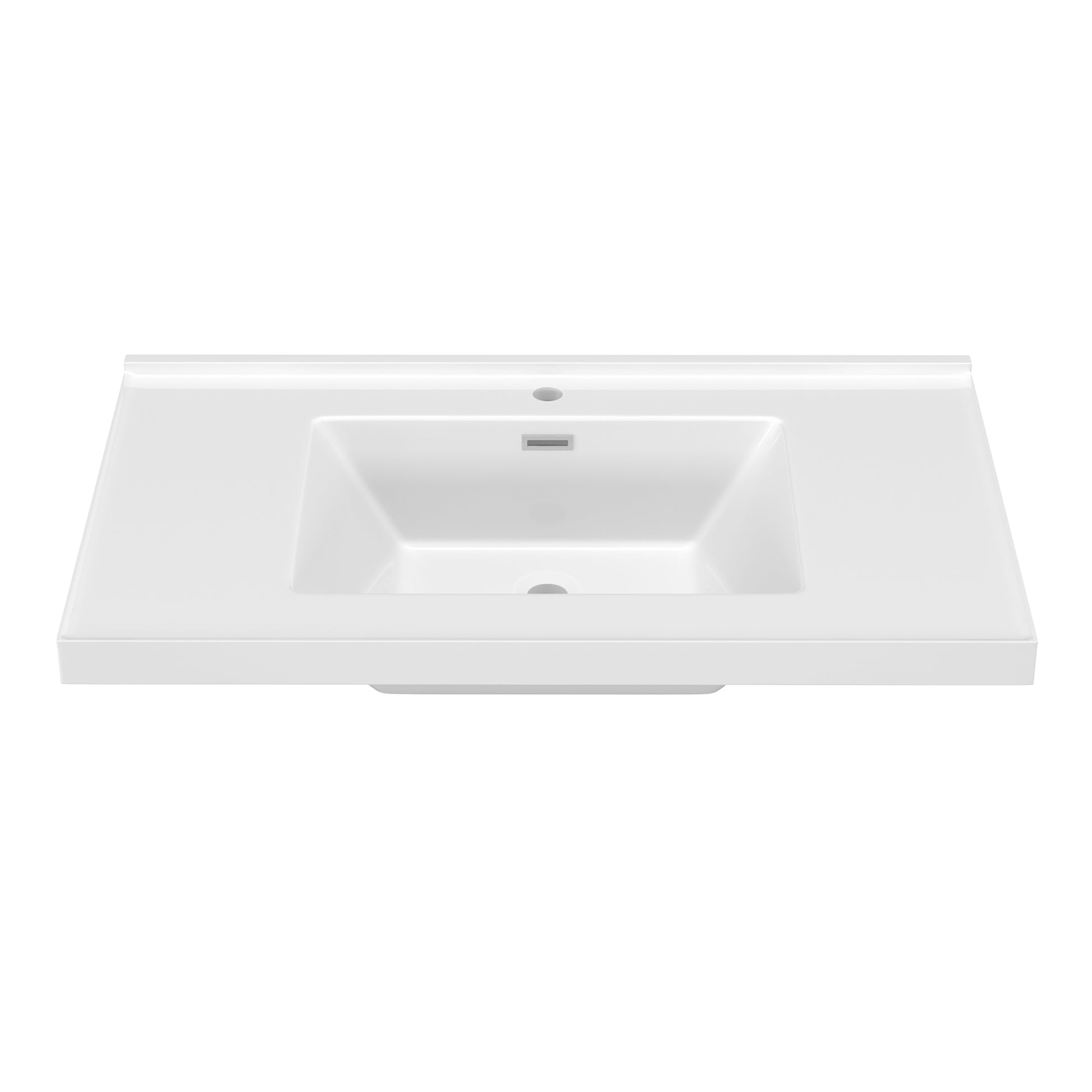 36 Inch Vanity Top Bathroom Sink Fit To 36" Cabinets In Glossy White White Bathroom Luxury,Modern Solid Surface Solid Surface