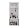 Bar Cabinet Nixon, Living Room, White White Primary Living Space Contemporary,Modern Particle Board Engineered Wood