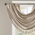 Faux Silk Waterfall Embellished Valance Champagne 38X46
