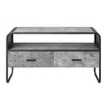 Concrete Grey And Black 2 Drawer Tv Stand Black Grey Primary Living Space 40 49 Inches Modern Wood Metal