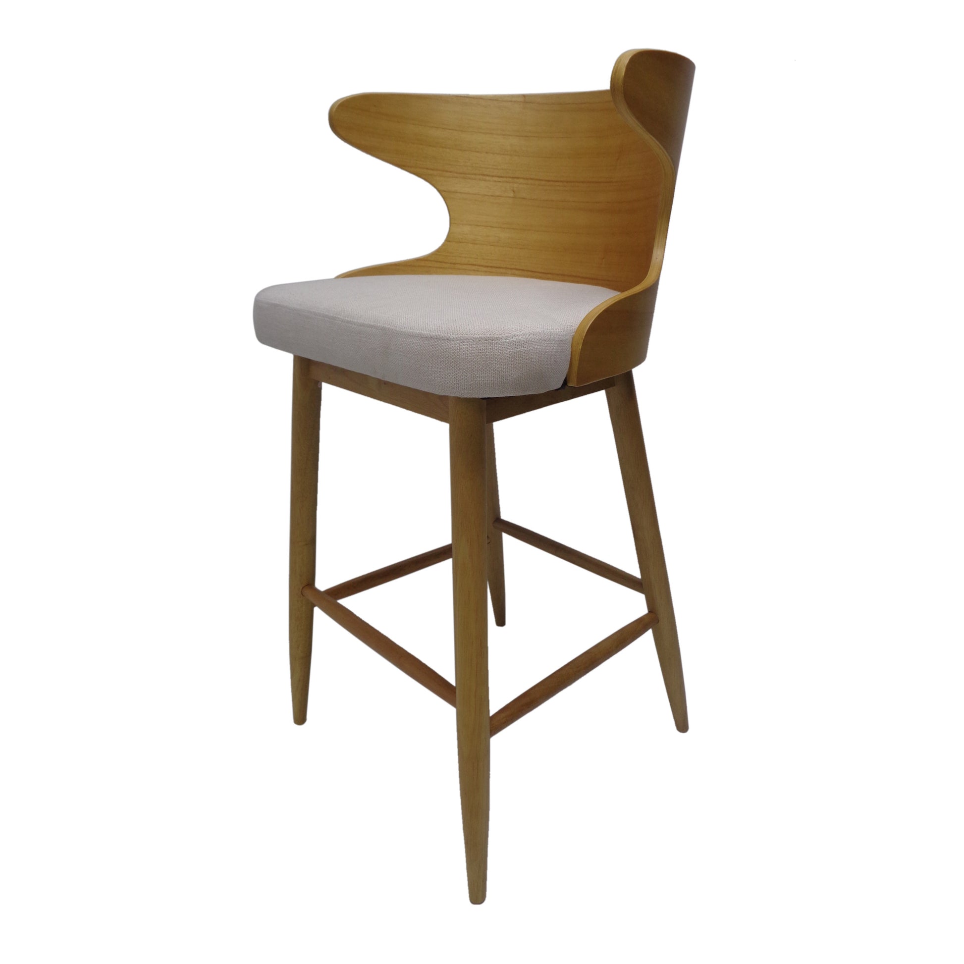 Bar Chair Light Beige Fabric