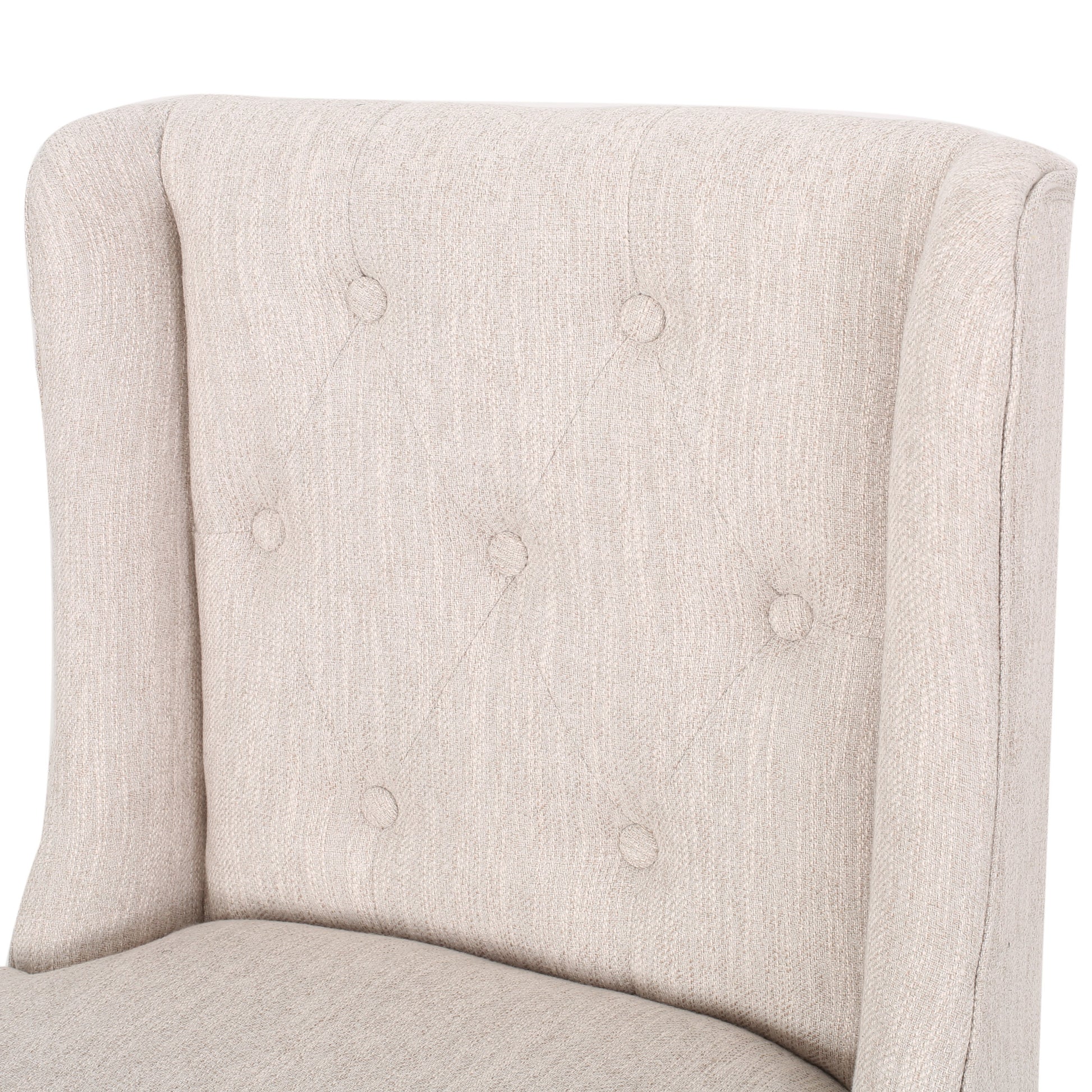 Vienna Contemporary Fabric Tufted Wingback 31 Inch beige-fabric