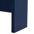 Striped Storage Cabinet With 4 Doorsadjustable, Suitable For Study,Entrance And Living Room Navy Blue Mdf