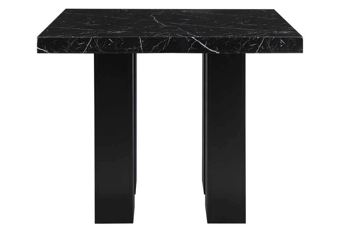 Mikha Black Bar Table Black Rubber Wood