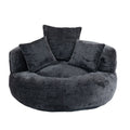 Coolmore Lazy Sofa Durable Comfort Lounger High Back Bean Bag Chair Couch With Three Pillows For Adults And Kids, Indoor & Outdoor, Single Gaming Sofa Chair For Bedroom,Office Black Chenille Black Foam Chenille 1 Seat