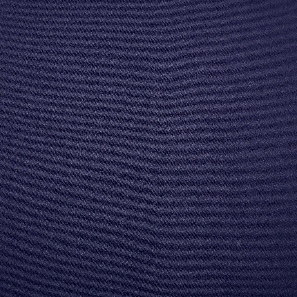 Solid Blackout Triple Weave Grommet Top Curtain Panel Pair Navy Polyester