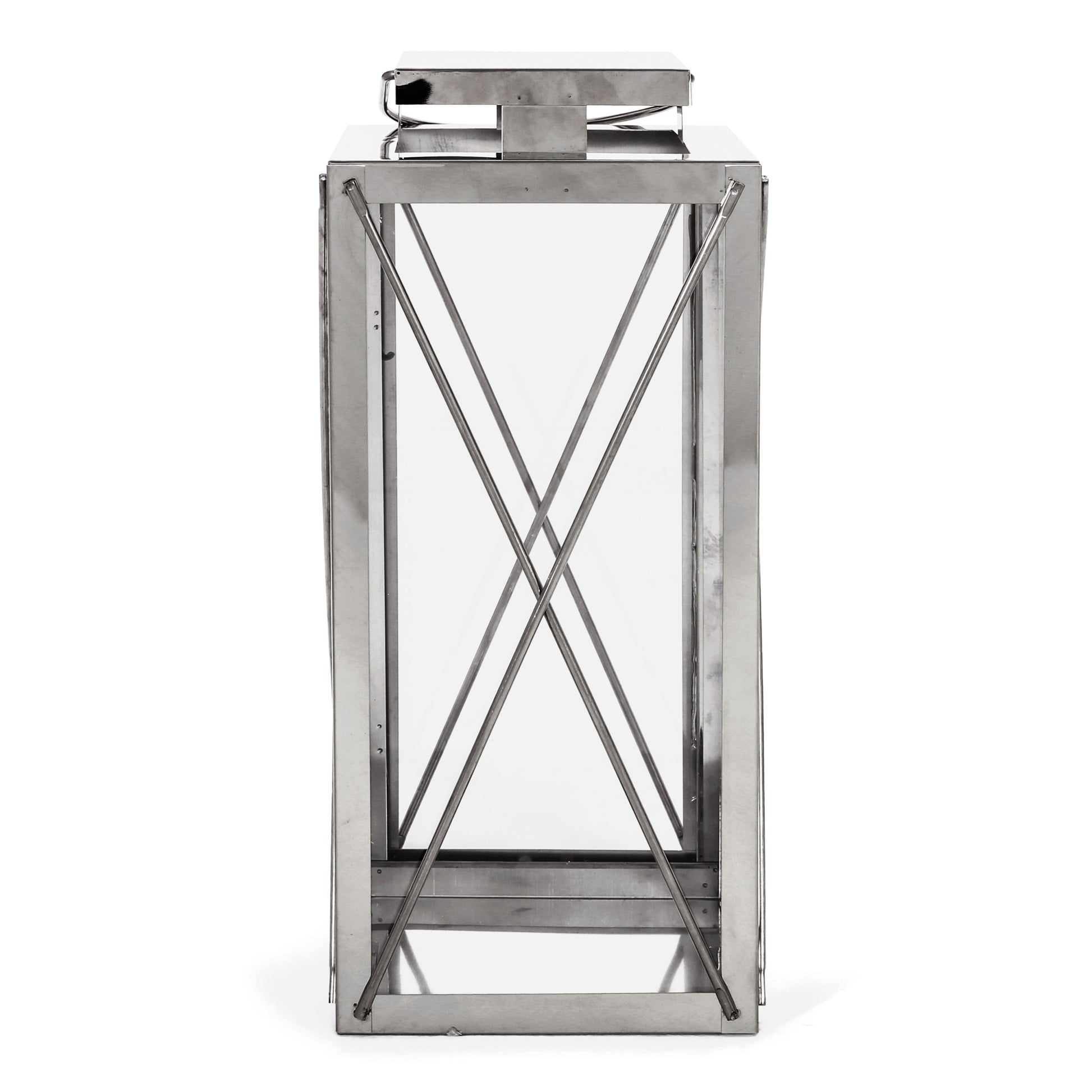 Deborah 14"H Stainless Steel Lantern Silver Stainless Steel