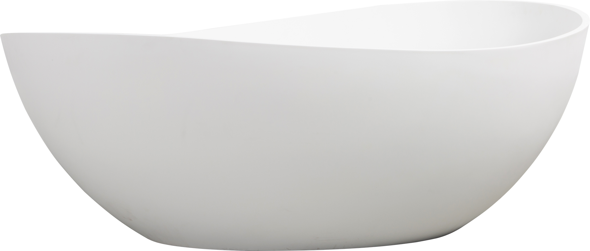 63" Freestanding Solid Surface Bathtub, Luxury Engineered Stone Resin Freestanding Soaking Bathtub With Overflow And Pop Up Drain For Contemporary Bathroom, Matte White 24S05 63Mw White Bathroom Freestanding Tubs Soaking Solid Surface