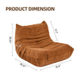Floor Sofa Bean Bag Chair For Adults Fireside Bean Bag Lounger Memory Foam Chair For Home, Office, Apartment Or Gaming Venue Caramel Polyester Primary Living Space Firm Art Deco Armless Foam Polyester Blend