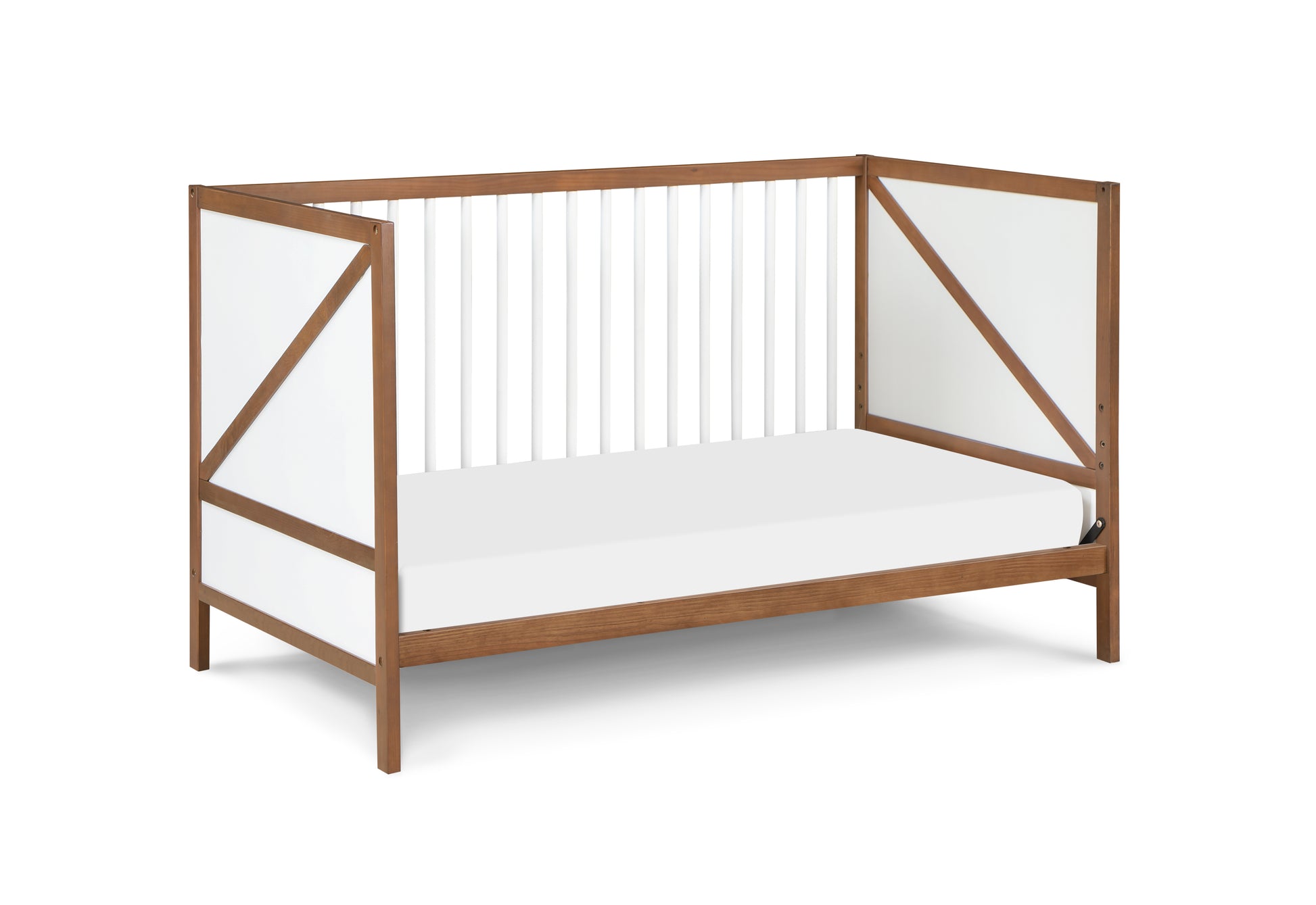 Pixie Zen 3 In 1 Crib In Walnut White Walnut Wood