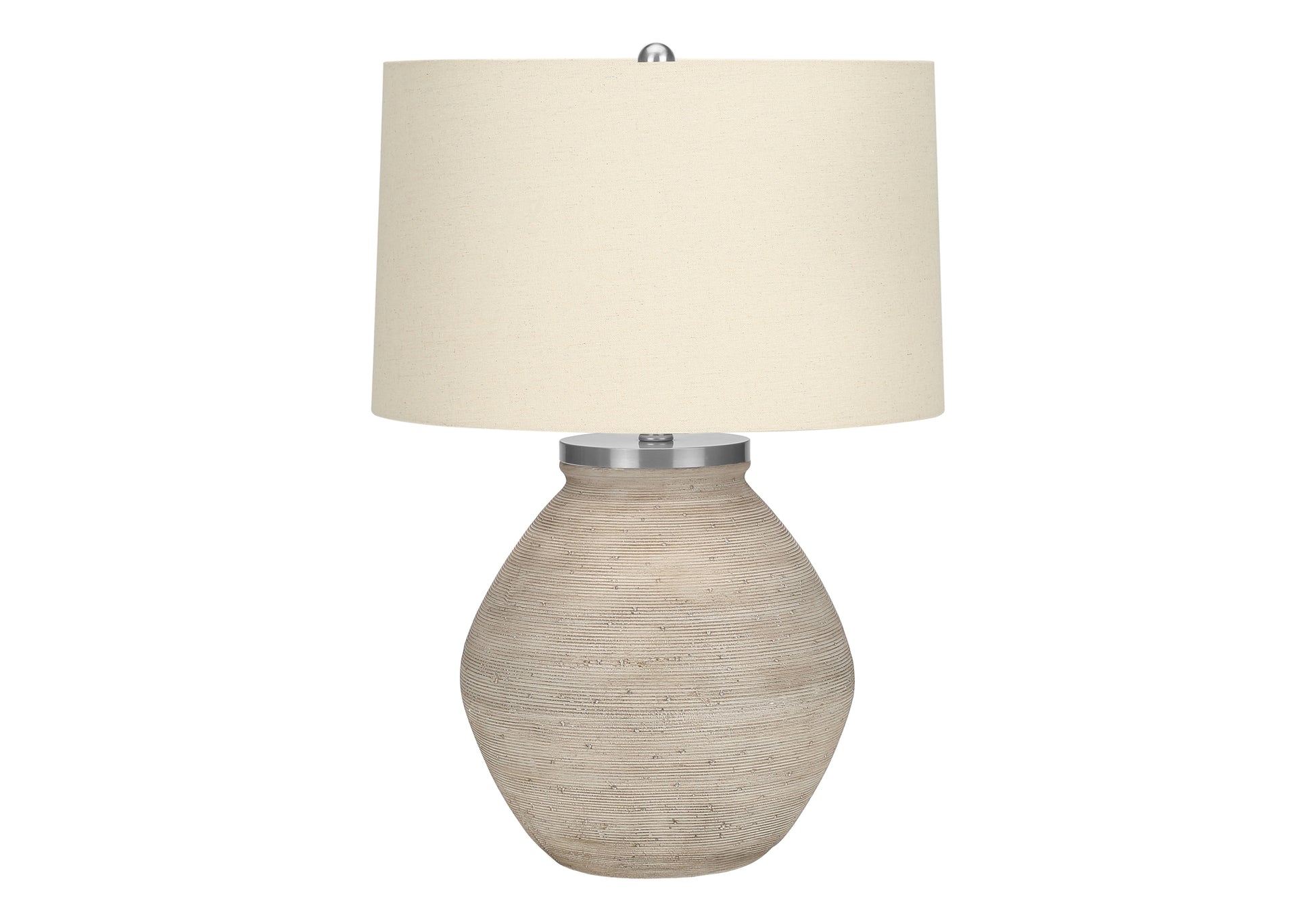 Lighting, 25"H, Table Lamp, Cream Concrete, Beige Shade, Contemporary Cream Concrete