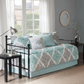 6 Piece Reversible Daybed Cover Set Aqua Daybed Aqua Cotton