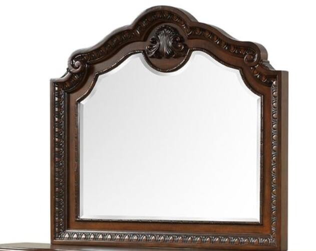 Traditional Style Mirror Made With Wood Frame In Walnut Walnut Traditional Solid Wood Mdf Wood