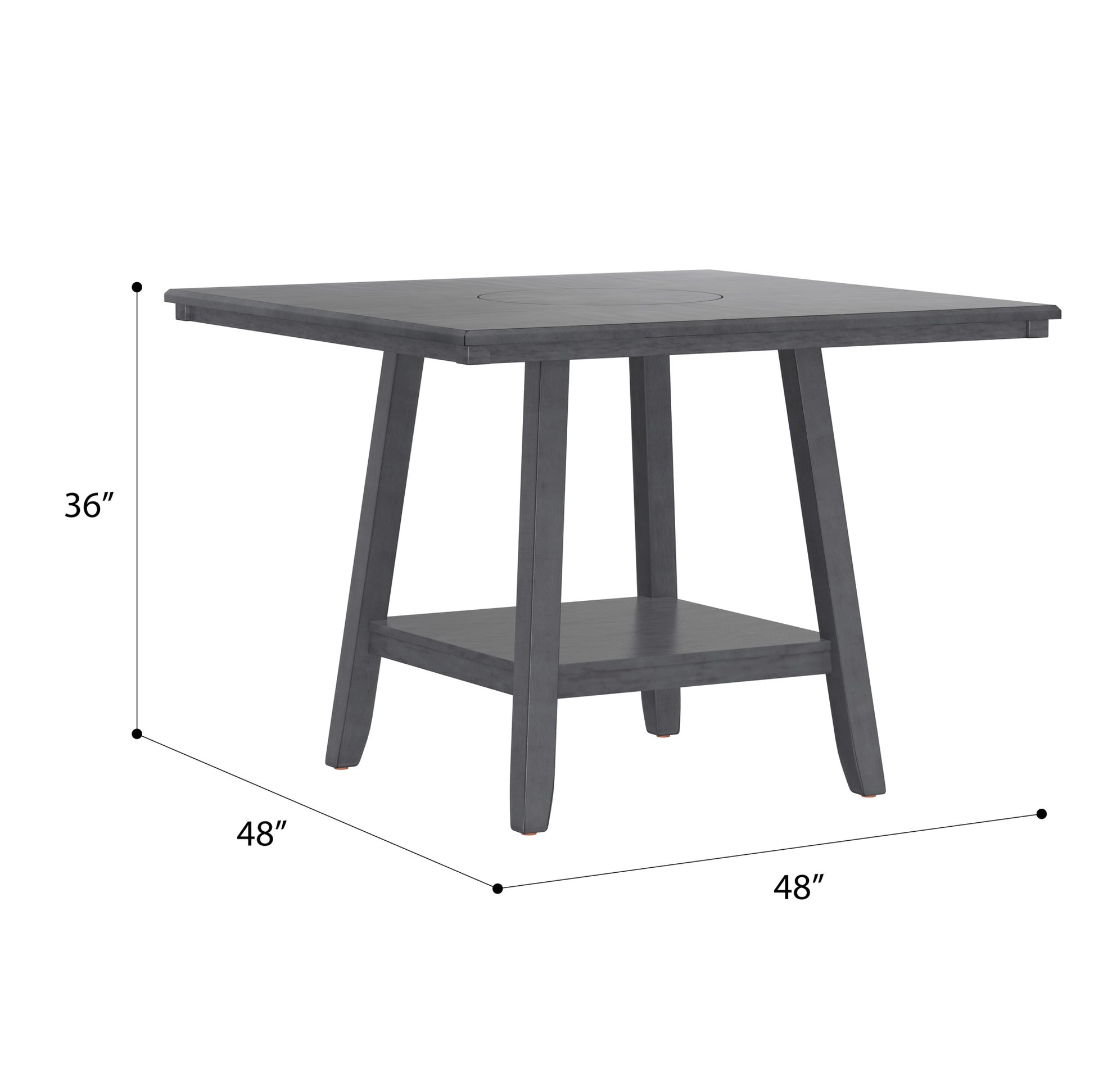 Glimm Gray Gathering Height Table Gray Engineered Wood