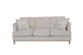 Sofa With 3 Reversable Cushions And 2 Pillows Off White Upholstered 3 Seat