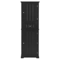 Tall Bathroom Storage Cabinet, Freestanding Storage Cabinet With Drawer And Adjustable Shelf, Mdf Board With Painted Finish, Black Black Mdf