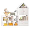 Versatile Children'S Bookshelf With House Shaped Design, Multi Functional Storage For Books And Toys, Adjustable Placement, Durable Kids Organizer For Playroom Or Bedroom Easy Assembly & Safe For