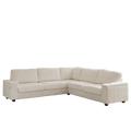110 Inch Oversized Corduroy Corner Sofa,L Shaped Corner Couch With Two Storage Spaces,Usb Port & T Pyce Port And Cup Holderdeep Seat Comfy Upholstered Couches For Living Room Not Freely Combinable Beige Corduroy 5 Seat
