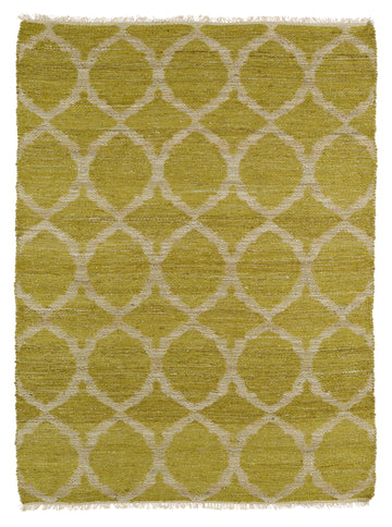 Casual, Contemporary, Modern, Transitional, Kids, Textured Loop Pile 7'6" X 9' Rectangle Area Rug Light Green Jute