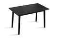 47 Inch Dining Table Black Solid Wood Kitchen Table Dining Table Suitable For Small Space Kitchen Table Modern Home Furniture Black Rubber Wood