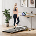 Walking Pad Running Machine Walking Machine For Home Under Desk Treadmill With Led Display And 12 Preset Programs 2.25Hp Portable Treadmill Jogging Machine For Office Small Space White Steel