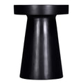 Glam 16 In. Solid Wood Round Pedestal End Side Table, Living Room Sofa Side Accent Table, Black Black Primary Living Space Industrial Freestanding Mango Coffee & End Tables Round Solid Wood Pedestal