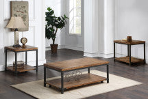 Lantana 3 Piece Table Set Brown Brown Wood