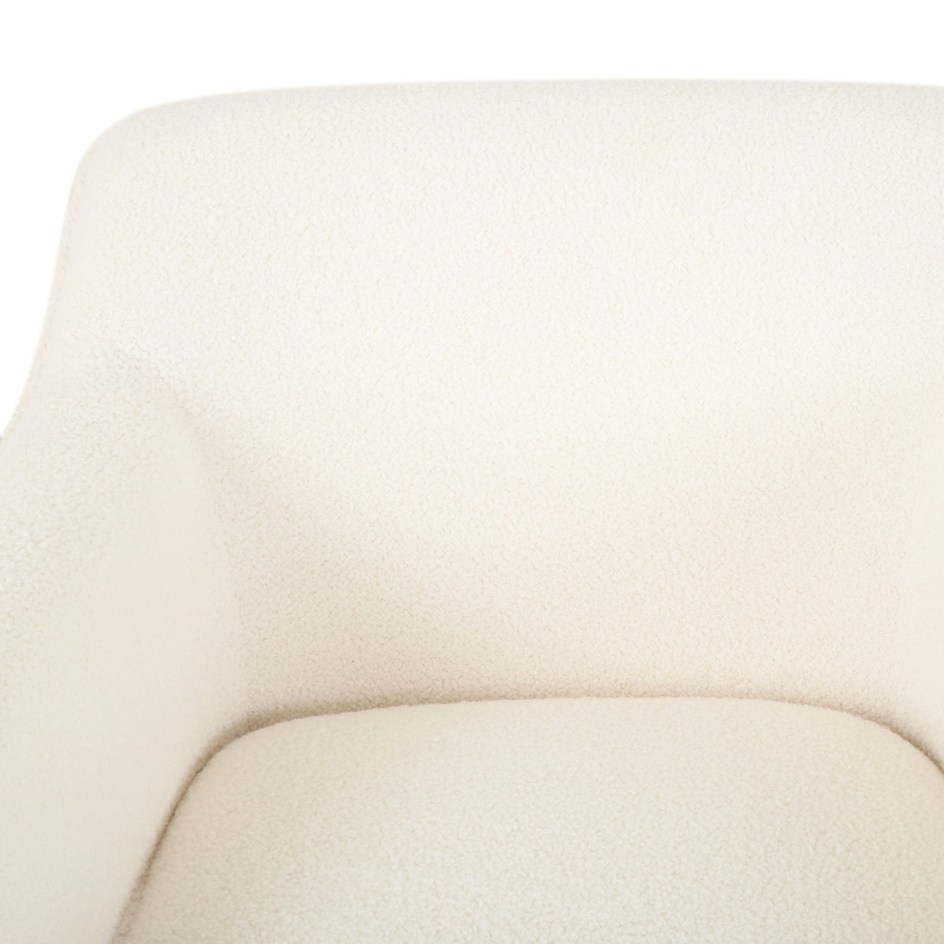 Upholstered Armchair Ivory Fabric