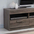 Rustic Oak Tv Stand Rustic Primary Living Space 60 Inches 50 59 Inches Wood