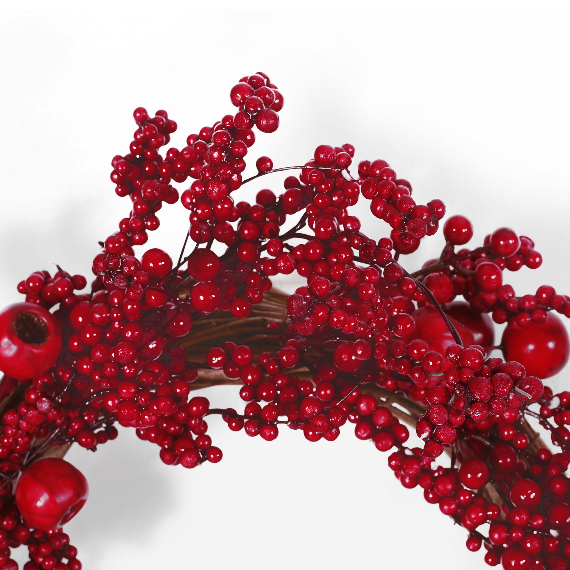 23.5" Wp Mixed Berry Wreath Red Polyester