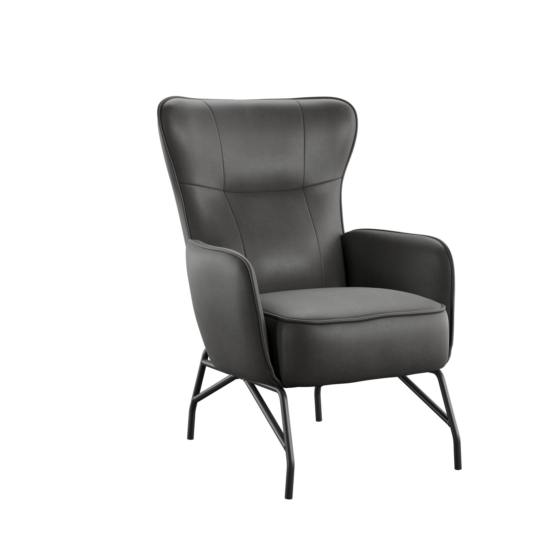Graham Black Accent Chair Black Foam Engineered Wood