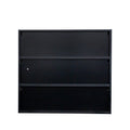 Black Glass Door Shoe Box Shoe Storage Cabinet With Rgb Led Light Black Mdf